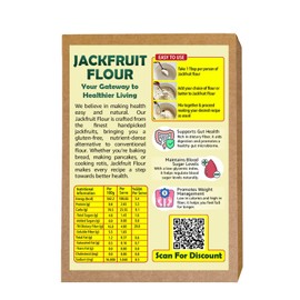Premium Green Jackfruit Flour - Gluten-Free, High Fibre Superfood for Baking, Cooking, and Smoothies - 200g