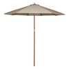 Northlight 9ft Outdoor Patio Market Umbrella with Wooden Pole, Tan