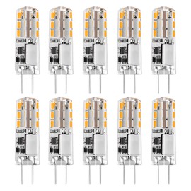 I-SHUNFA G4 LED Bulb 1.24W AC/DC 12V Bi-Pin Base Light Lamp Warm White 2700K Equivalent to 10W 20W Halogen Bulbs Led 24x3014 SMD Non-dimmable 360°Beam Angle (10 Pack)