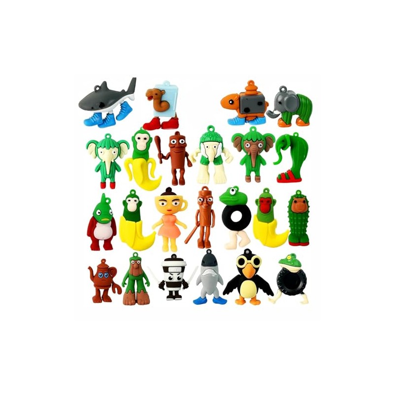 XM COLORFUL Italian Brainrot Toy,Tralalero Tralala Action Figures Keychain,Italian Brain