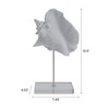 Elements Decorative White Resin Conch Shell Figurine on Stand, Modern