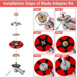 Weeding Disc, Dual-use Weeder Plate Lawn Mower Trimmer, Weeding Disk for Universal Mowers Head Brush Cutter Grass Cutting Machine (with Blade Adapter Kit)