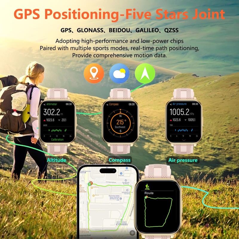 Brhgph Smart Watch with Ai Functions GPS Tracking for Android