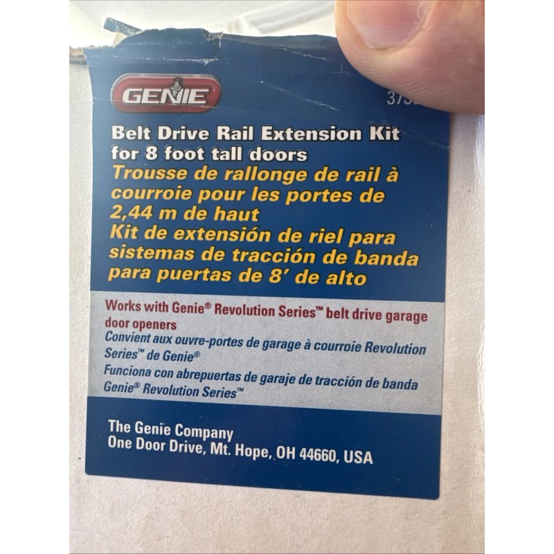 Genie EKBC Belt Drive Rail Extension Kit for 8' Garage