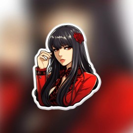 Vinyl sticker kakegurui art laptop decal 4" x 3.5"