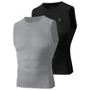 Runhit 2 Pack Compression Shirt Men Sleeveless Workout Tank Top