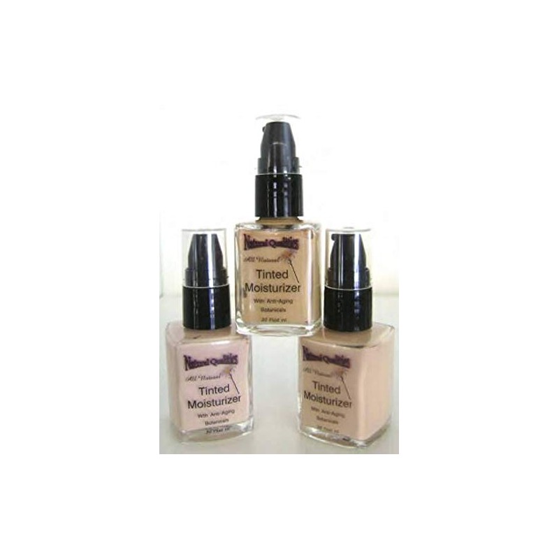 Tinted Moisturizer All Natural Herbal Liquid Foundation - 1oz. Dark