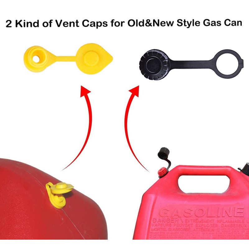 Gas Can Spout Replacement Pour Nozzle Kit with Gasket Stopper