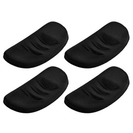 Aurorasports Softball Fielder Facemask Chin Cup, Protective Catchers Mask Replacement Chin Pad, Baseball Helmet Padding for Softball Fielder's Mask (Black, 4 Pcs)