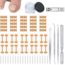 Professional Ingrown Toenail Corrector Set with Breathable Ingrown Toenail Strips,Upgraded Ingrown Toenail Removal Kit,Curved Toenails Corrector Patch,Pedicure Tools,Ingrown Nail Tool for Home Use