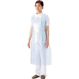 Saraya 51063 Plastic Aprons Sleeveless 50 Count Blue