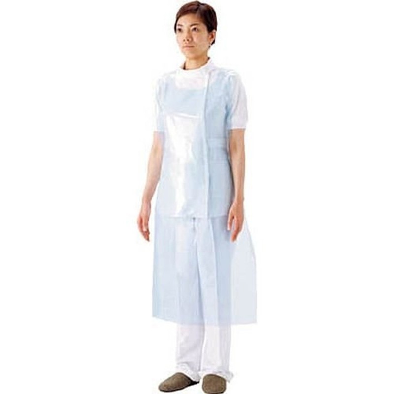 Saraya 51063 Plastic Aprons Sleeveless 50 Count Blue