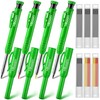 Hiboom 4 Pack Carpenter Pencils Set with 24 Refills, 2.8