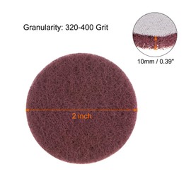 QUARKZMAN 8 Pieces Drill Power Brush 2 Inch Tile Scraper Scouring Pads 320-400 Grit for Bathroom Kitchen Household Cleaning
