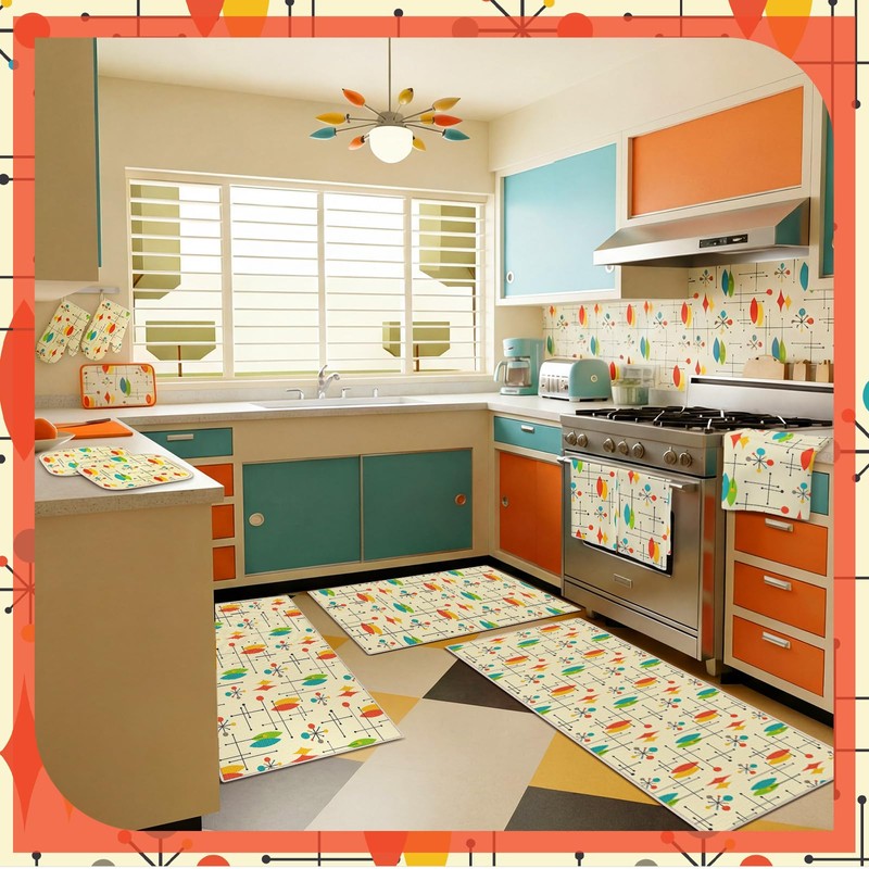 Teenyyou 11 Pcs Mid Century Modern Kitchen Decor Set, Mid