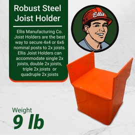 Ellis Manufacturing Joist Holder, 6x6 Secure Posts to Joists in Crawl Space - Extra Lateral Support, Quadruple 2x6