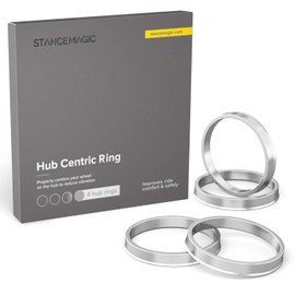 Hubcentric Rings (Pack of 4) - 64.1mm ID to 73.1mm OD - Silver Aluminum Hubrings - Only Fits 64.1mm Vehicle Hub and 73.1mm Wheel Centerbore - Compatible with Honda Acura