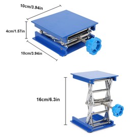 Lifting Table 100 x Laboratory Jack, Microscope Optical 100 mm, Blue Galvanised Aluminium, Laboratory Lifting Platform, Laboratory Lifting Stand, Rack, Scissors, Laboratory Jack