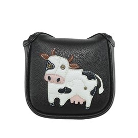 Cow PU Leather Golf Club Square Mallet Putter Covers Protector