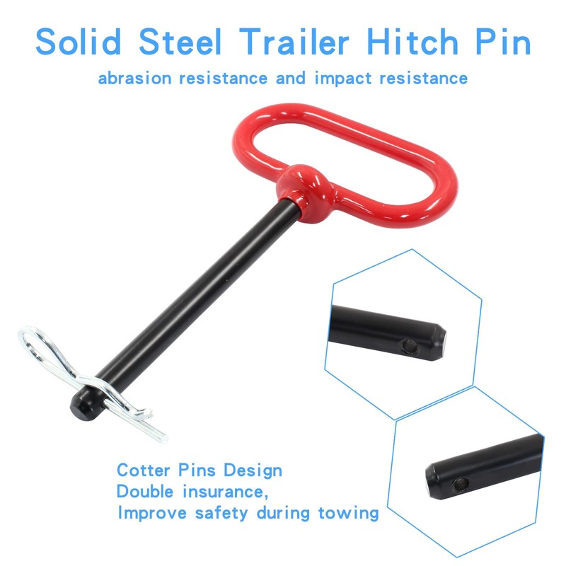 Bonsicoky 2 PCS Tractor Towing Hitch Pin and Clip, 3/8