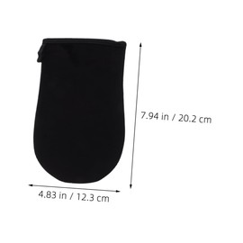 Healeved 1 Pair Body Lotion Alicator Self Tanning Mitt Applicator for Hands Exposure Needed Plush Material Easy Application Black Glove
