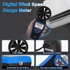 SURLABA Anemometer Handheld, Digital Wind Speed Meter with Temperature &