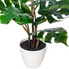 Vickerman 18" Green Monstera Plant x7 in White Pot.