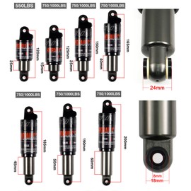 CNCLOL Mountain Bike Rear Shock 120mm/125mm/150mm/165mm/185mm/190mm/200mm,Bicycle Shock Absorber- Hydraulic Rear Suspension Shock for Mtb/Mtn/ebike/Dmn.