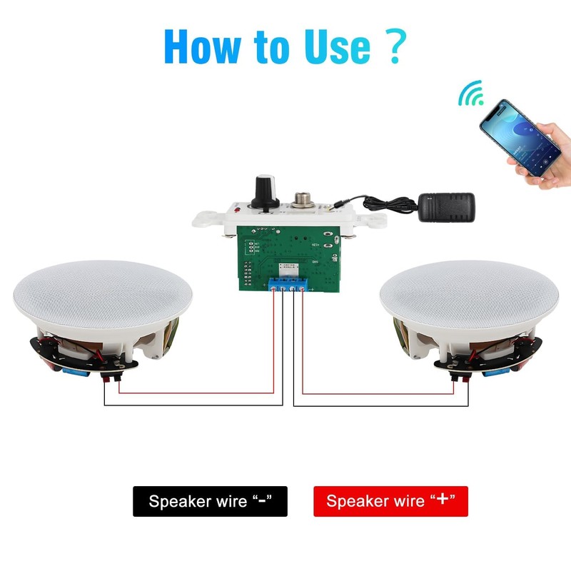 STUDIOFINIX 8 Inch Bluetooth Ceiling Speaker System, 400W Peak in-Ceiling