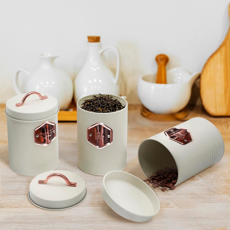 Plexon Bread Box for Kitchen Countertop with Coffee Sugar Tea