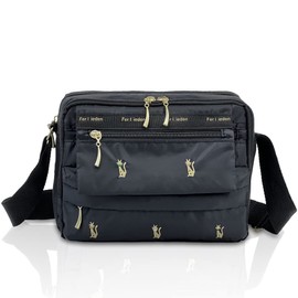 Ferlieden (Cat Embroidery Series) Shoulder Bag [Shoulder Bag Women's Mini Shoulder Bag Crossbody Shoulder Pouch Lightweight 2-Layer Women's Bag] 4915