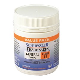Martin & Pleasance Schuessler Tissue Salts Comb 12 General Tonic Tab X 250