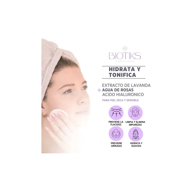 Tónico Facial Hidratante Antiarrugas Áci Hialurónico Biotiks Tipo De Piel