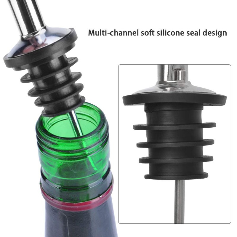 Foccts Pack of 4 Bottle Pourer Nozzle-Spout for Spirits, Spout