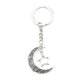 SHTALHST Moon and Star Keychain Cute Moon Charm Star Keychain for Women,Purse Charms Bag Charms