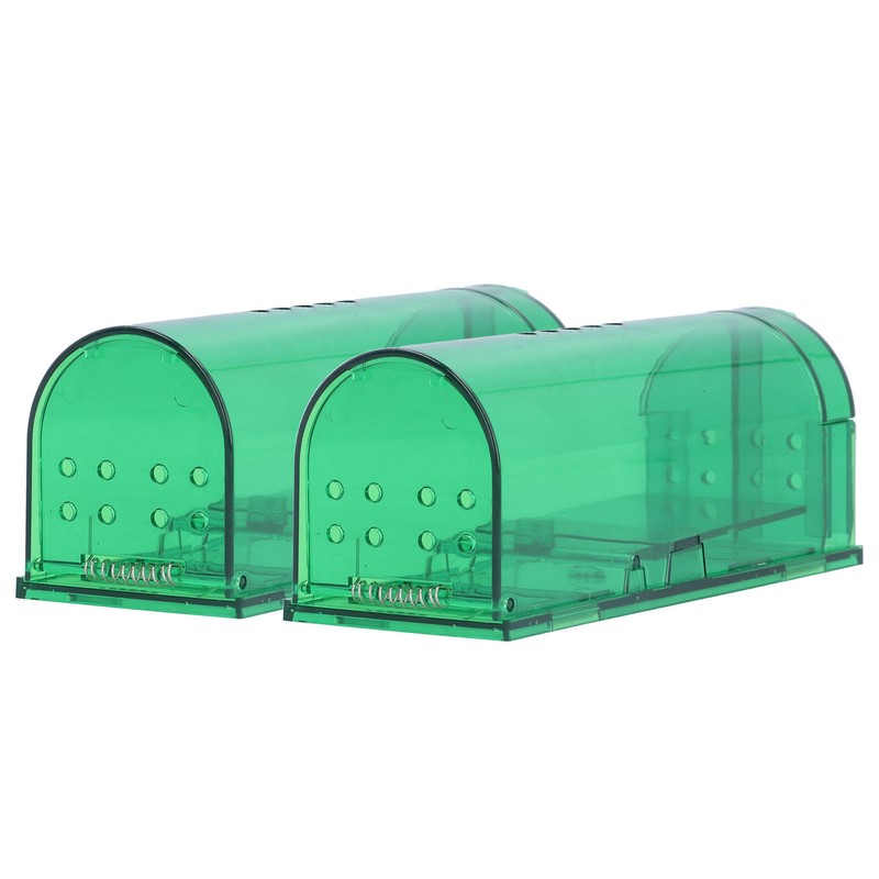 2Pcs Waterproof Mouse Trap Cage Automatic Plastic Mouse Catcher for