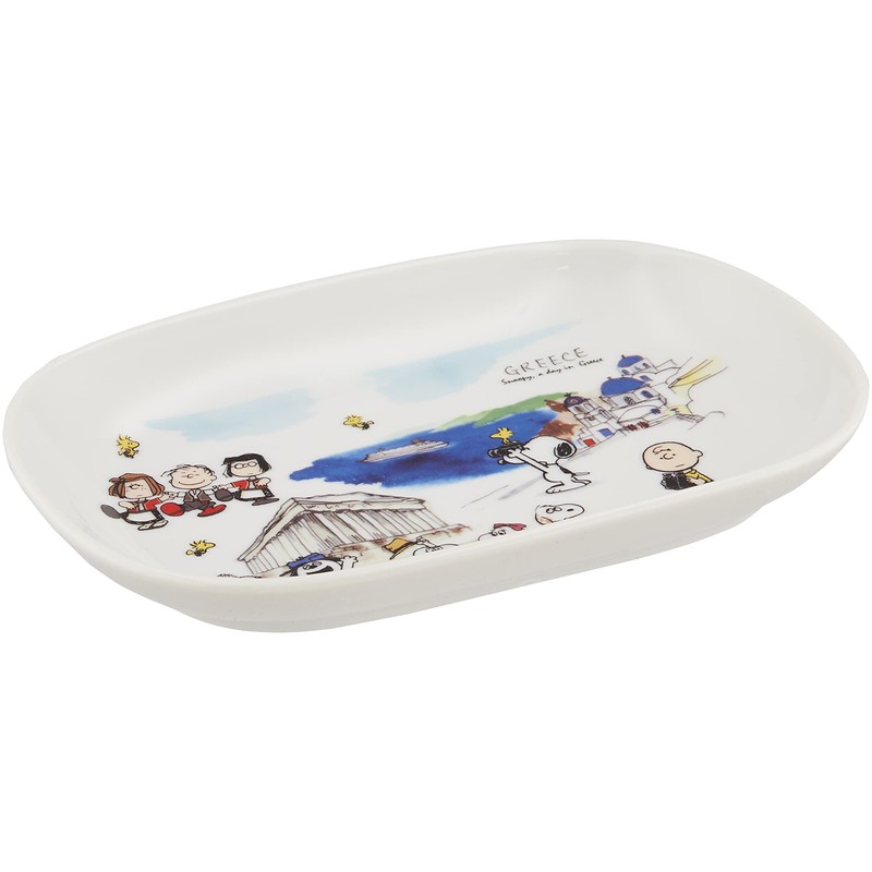 Snoopy Oval Plate Italian & Greek 2 Pattern Plate 3870066