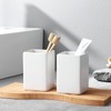 Toothbrush Holders for Bathrooms - 2 Cups Ceramic Square Toothbrush