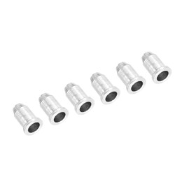 PATIKIL Guitar String Through Body Ferrules Mounting String Caps 6pcs for Electric Guitar Replacement Accessories Silver