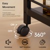 HITNET Bar Cart Black, Serving Cart for Home, 3 Tier