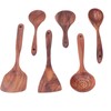 Kitchen Utensils Set Wooden Spatulas Spoons Comfortable Grip Minimaliset Kitchen