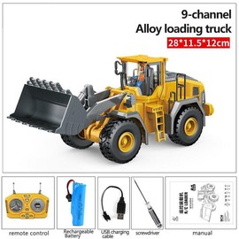 【Akeleo】Remote Control Car 1:20 Scale Children's Toy Remote Control Car（Special note: This product is not an all-metal item）:_loader Truck