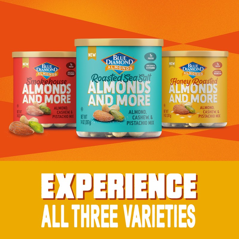 Blue Diamond Almonds, Mixed Nuts Sweet Honey Roasted Deluxe Snack
