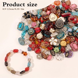 120-180 Pcs Vintage Bulk Beads - Acrylic Beads for Jewelry Making