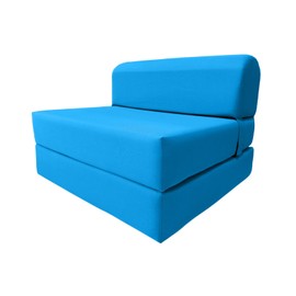 Danfuton Turquoise Sleeper Chair Folding Foam Bed, Foldable Sleepover Beds 6 x 36 x 70