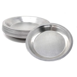 Plato de aluminio de metal de 8 pulgadas, juego de 10