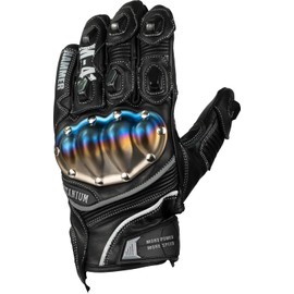 Yellow Cone YELLOW CORN YG-192 Titanium Leather Gloves BK/SV L
