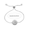 Spinning Sunflower Bracelet for Women Adjustable Rhinestone Sparkly Flowers Wrist