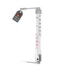 Lantelme Wiener Window Thermometer, Glass, Chrome-Plated Metal, Long 20 cm