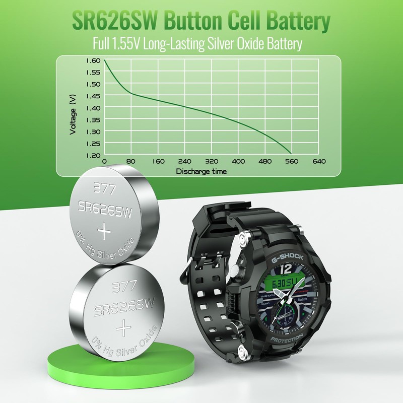POWEROWL SR626SW 377 Watch Battery 24 Pack - High Capacity